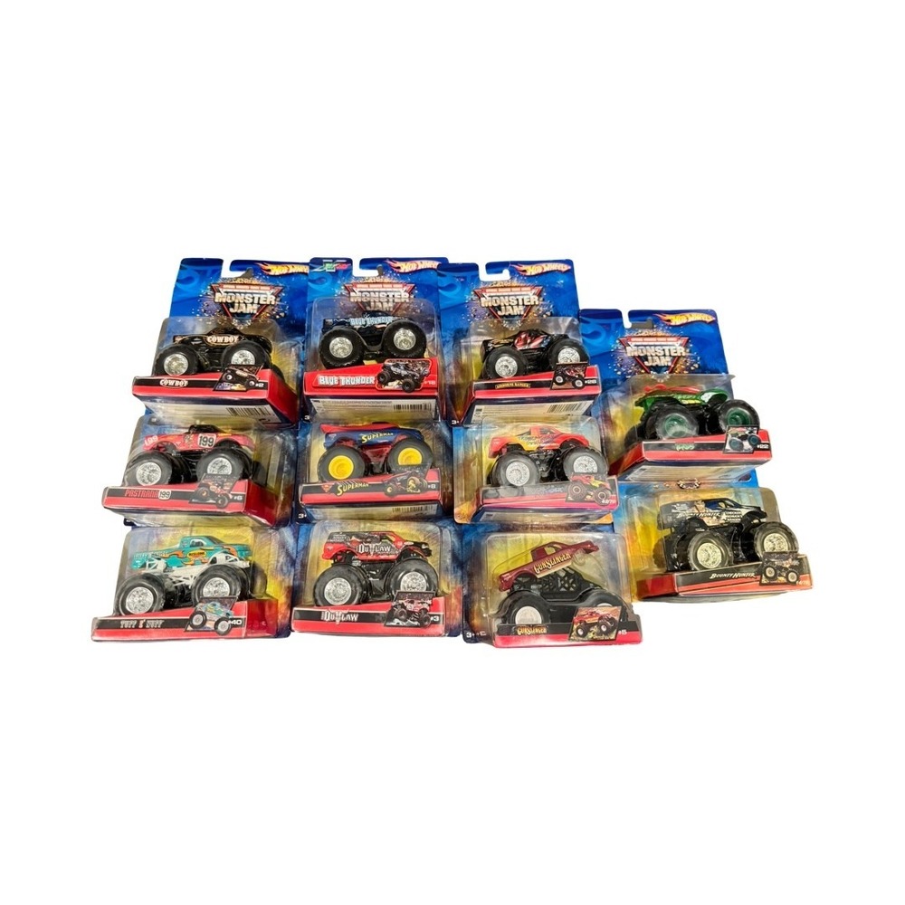 Hot Wheels Monster Jam 1:64 Die-Cast Truck Lot of‎ 11 Superman Blue Thunder New